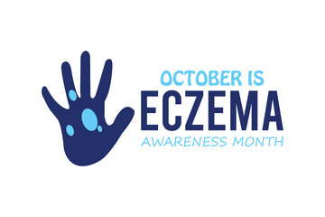 eczema awareness month. banner background vector illustration with awareness design