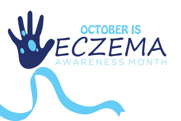 eczema awareness month. banner background vector illustration with awareness design