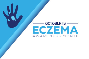 eczema awareness month. banner background vector illustration with awareness design