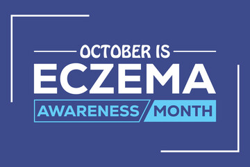 eczema awareness month. banner background vector illustration with awareness design