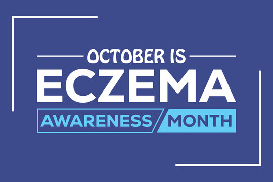 eczema awareness month. banner background vector illustration with awareness design