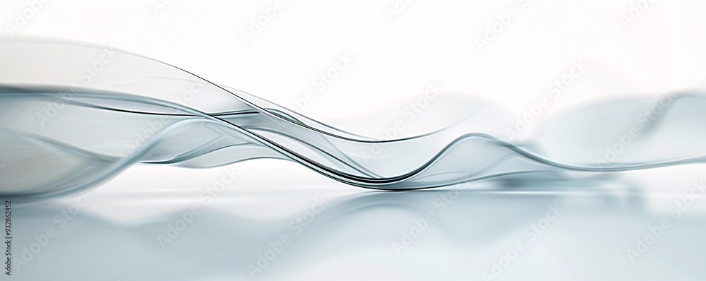 Poster an abstract composition with a mix of sharp lines and soft curves, leaving plenty of copy space at t