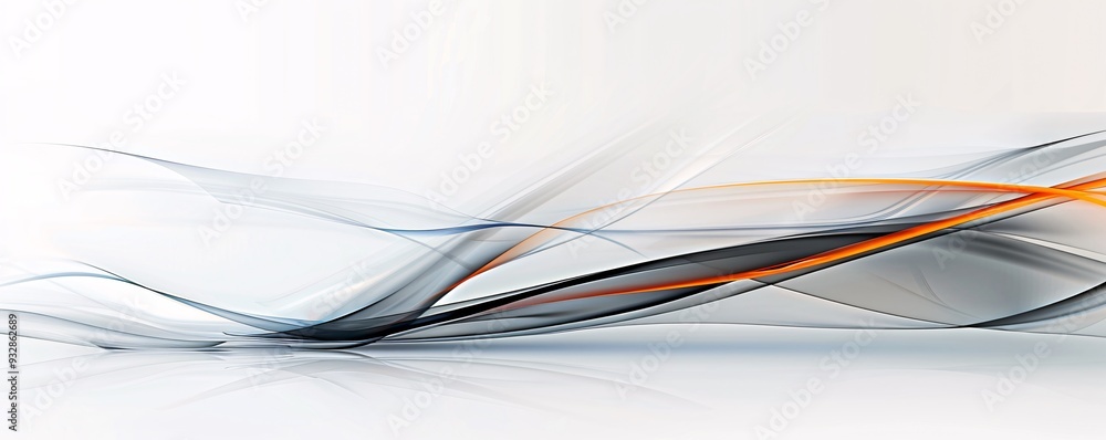 Poster an abstract composition with a mix of sharp lines and soft curves, leaving plenty of copy space at t