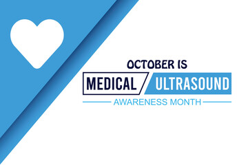 medical ultrasound awareness month banner background vector illustration with awareness design