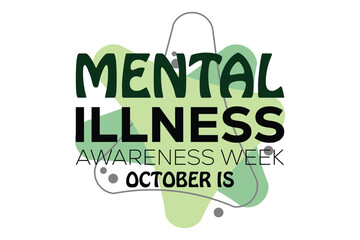 mental illness awareness week. banner background vector illustration with awareness design