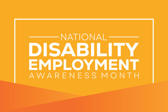 national disability employment awareness. banner background vector illustration with awareness design