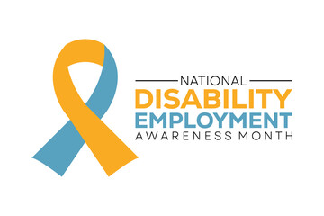 national disability employment awareness. banner background vector illustration with awareness design