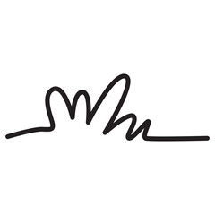 abstract grass doodle with transparent background