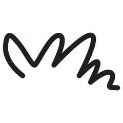 abstract grass doodle with transparent background