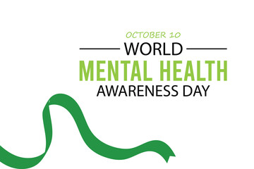 world mental health awareness day. banner background vector illustration with awareness design