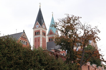 Blick in die Altstadt von Cham im Bayerischen Wald	