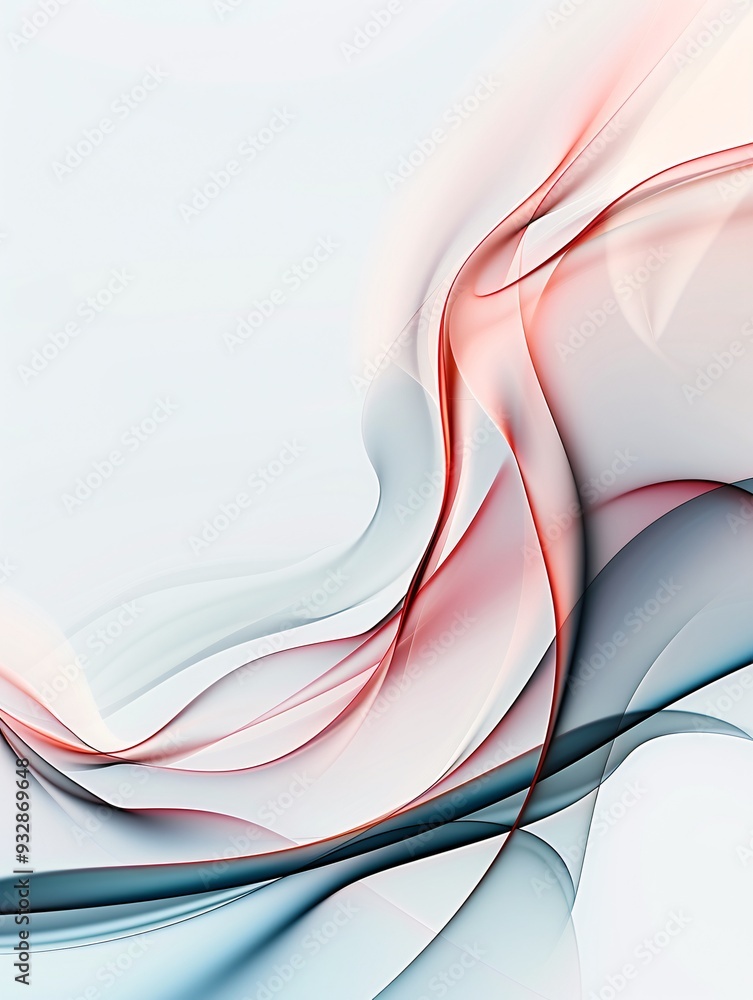 Poster a minimalist abstract design with smooth gradients and soft hues, featuring a large area for copy sp