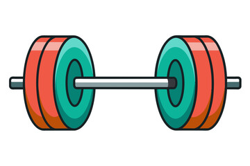 Barbell, gym, equipment, vector, illustration, fitness, workout, strength, training, weightlifting, powerlifting, dumbbell, exercise, crossfit, bodybuilding, resistance, health, graphic, icon, symbol,