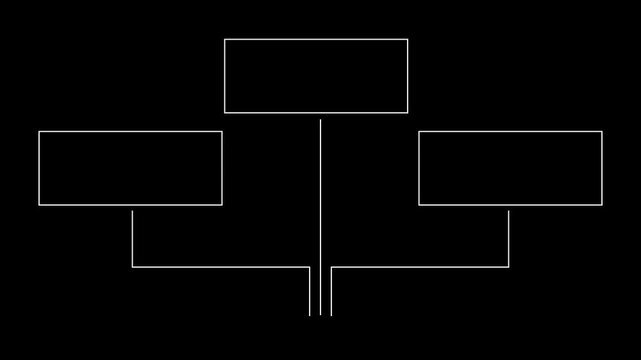 HUD frames elements animation 4k. White on a black background