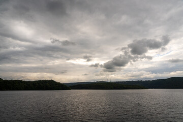 The River Running through Eifel National Park in North Rhine-Westphalia, Germany
