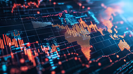 digital stock market chart concept