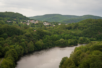 The River Running through Eifel National Park in North Rhine-Westphalia, Germany