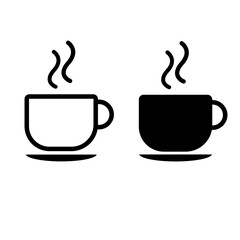 Coffee cup icon vector isolated on white background.