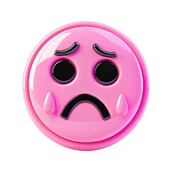 Fototapeta premium Sad Emoticon Or Emoji, Generative AI