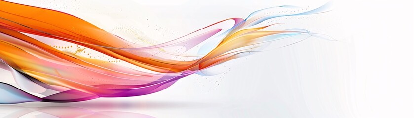 Naklejka premium A contemporary abstract design with bold lines and vibrant colors, with ample copy space on the left side.