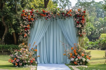 wedding backdrop aesthetic outdoor flower luxury minimalist decoration