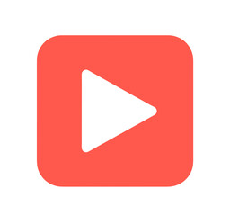 シンプルな赤色の再生ボタン