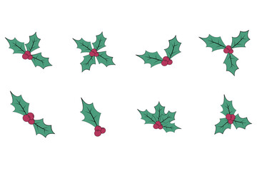 Christmas Holly Berries SET