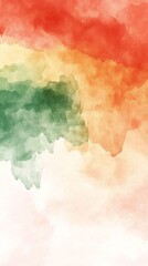 Obraz premium Abstract Watercolor Illustration for India Republic Day: AI-Generated Creative Design for Cultural Marketing. Minimalist Patriotic Artwork with Elegant Gradient Textures. Versatile Graphic Element Sym