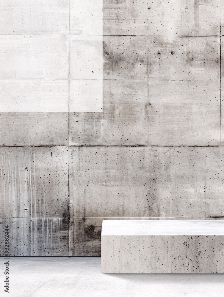 Poster a minimalist abstract composition with subtle textures and a muted palette, leaving a large area for
