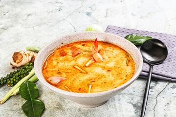 Tom Yum soup with prawn