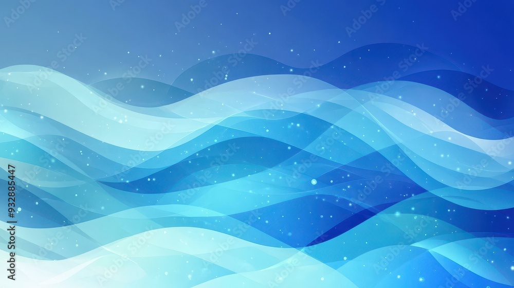 Poster discover a sleek abstract wave tech design with smooth blue light. perfect for modern themes and tec