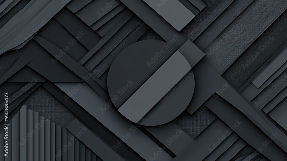 Poster discover a sleek black and silver abstract background featuring dynamic diagonal lines for a modern 