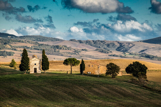 Italy, Tuscany. Chapel in the countryside.