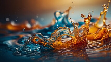 Vibrant abstract liquid art with warm tones.
