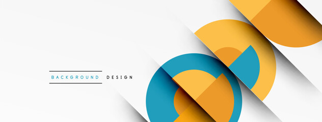 Obraz premium Modern geometrical abstract background - circles. Business or technology presentation design