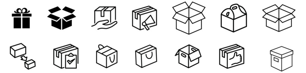 Box icon set.eps