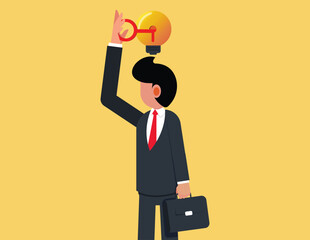 Unlock potential, Businessman use keys to unlock their potential and overcome challenges.