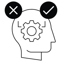 Decision Making. This icon is ideal for representing decision making, its purpose, and its applications in various contexts.