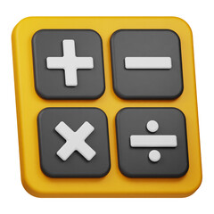 Obraz premium calculator 3d icon isolated on the transparent background