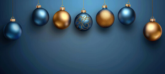 Elegant Navy Blue and Gold Christmas Design