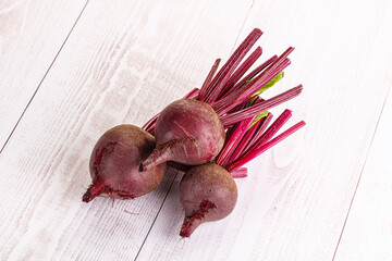 Young raw beetroot heap isolated