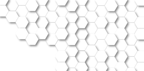 Abstract White Hexagonal Background. Luxury White Pattern. Vector Illustration. 3D Futuristic abstract honeycomb mosaic white background. geometric mesh cell texture. modern futuristic wallpaper.