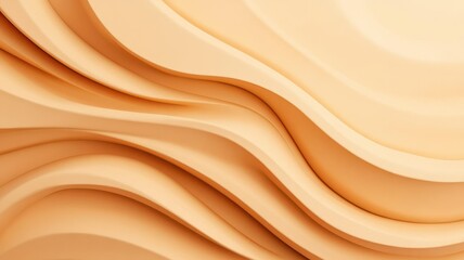 Obraz premium Abstract wavy background with soft peach color.