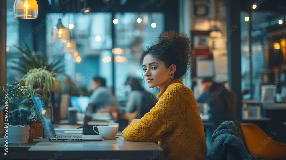 Aufkleber Creative people and coworking space in office for business on project in company as developer in digital agency Group feedback and collaboration in communication growth or career in br : Generative AI