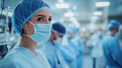 A dedicated team of doctors and healthcare professionals working collaboratively in a hospital setting ensuring quality patient care with expertise and compassion : Generative AI