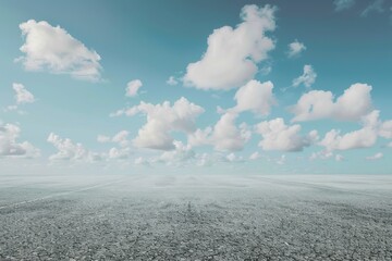 Road made of asphalt with cloudy blue sky