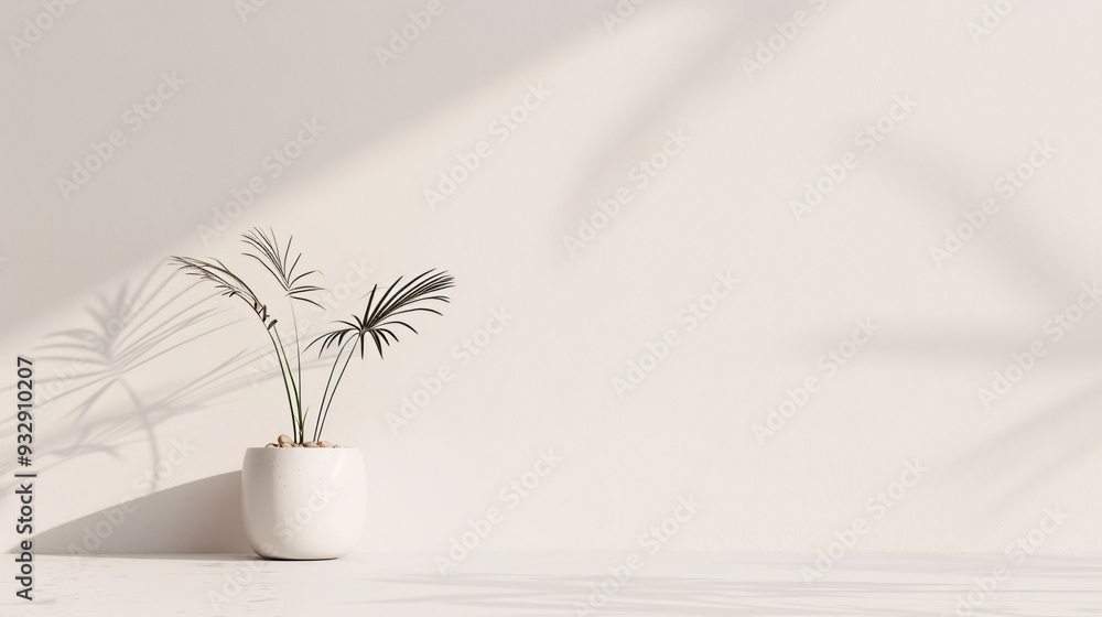 Poster a pristine 3d environment with a neutral color palette and smooth textures offers an elegant space f