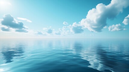 Fototapeta premium Perfect sky and water of ocean Travel holdiay summer concept : Generative AI