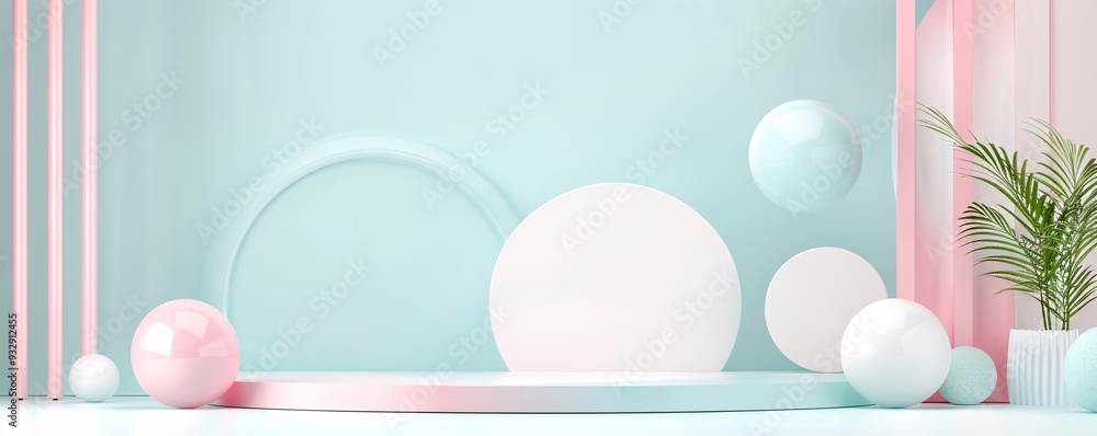 Poster a dynamic 3d backdrop with angular shapes and gradients provides a visually engaging environment for