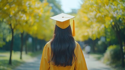 Back graduation and freedom with college student at university ceremony for celebration or success Achievement certificate and education person outdoor on campus for milestone goals or : Generative AI